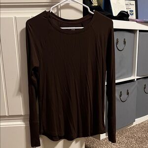 Aerie Ribbed Raglan Long Sleeve T-Shirt - Canyon Sun